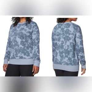 Mondetta Blue Patterned Sweatshirt Never Used Athleisure Cozy Weekend Travel XL